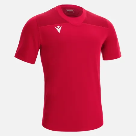 Maillot de Rugby Macron à haute résistance  Le col rond en tissu stretch.