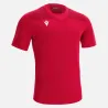 Maillot de Rugby Macron à haute résistance  Le col rond en tissu stretch.