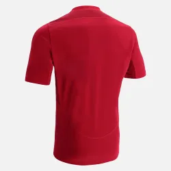Maillot de Rugby Macron à haute résistance  Le col rond en tissu stretch.