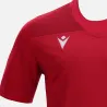 Maillot de Rugby Macron à haute résistance  Le col rond en tissu stretch.