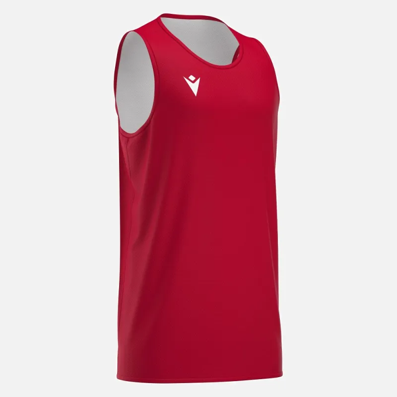 Débardeur basket réversible Macron X500 - coloris rouge/blanc