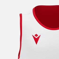 Débardeur basket réversible Macron X500 - coloris rouge/blanc
